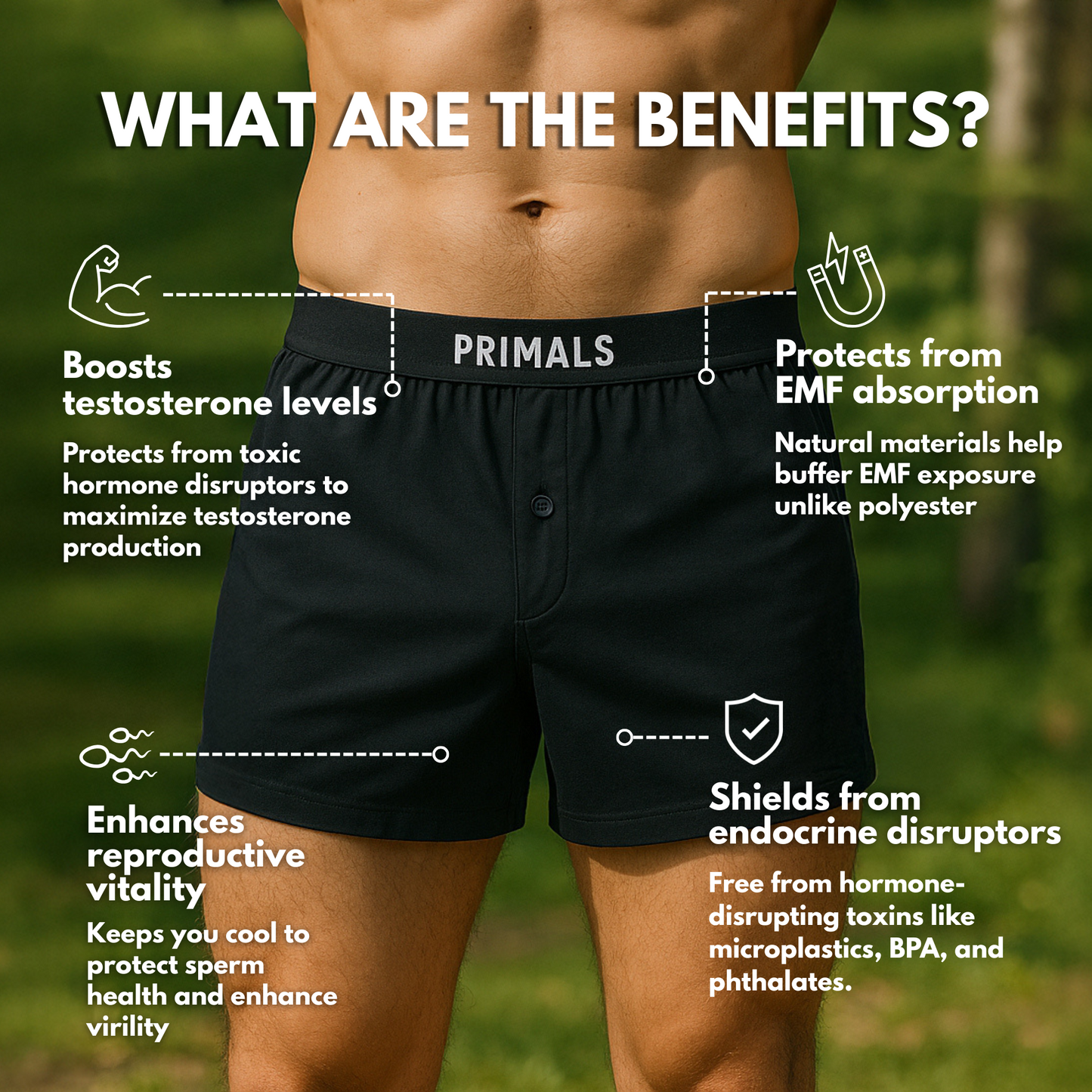 PRIMALS Organic Cotton Boxers (3 Pack)
