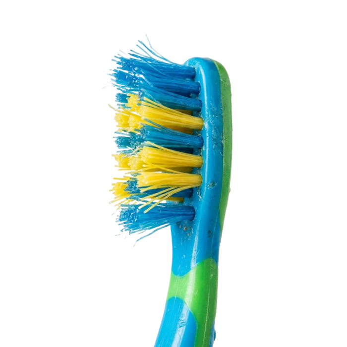 Old plastic toothbrush