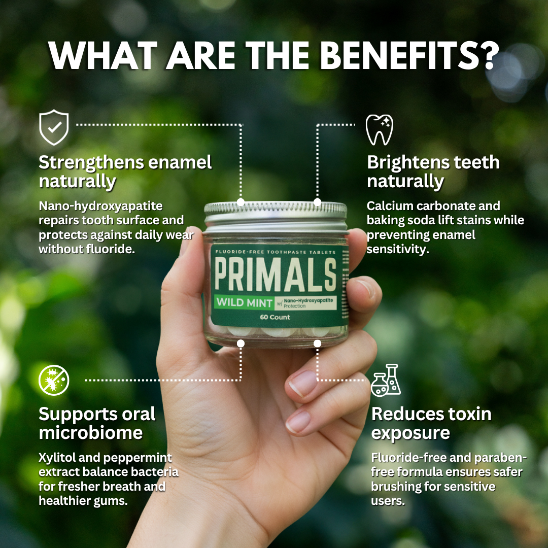 PRIMALS Fluoride-Free Toothpaste Tablets (60 count)