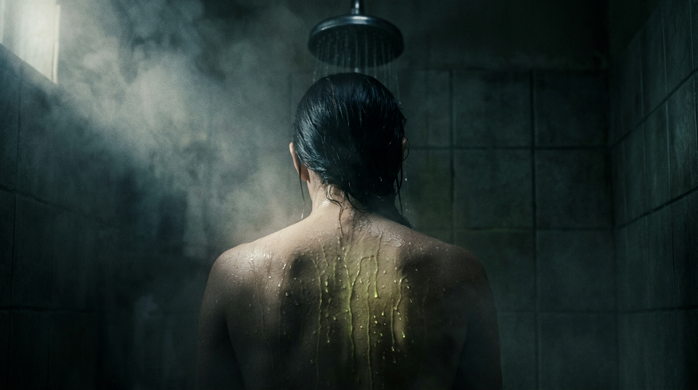 Woman showering with fluoride water pineal gland calcification