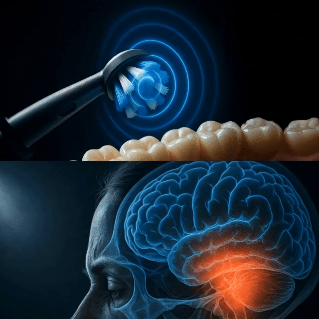 Electric toothbrush electromagnetic field illustration