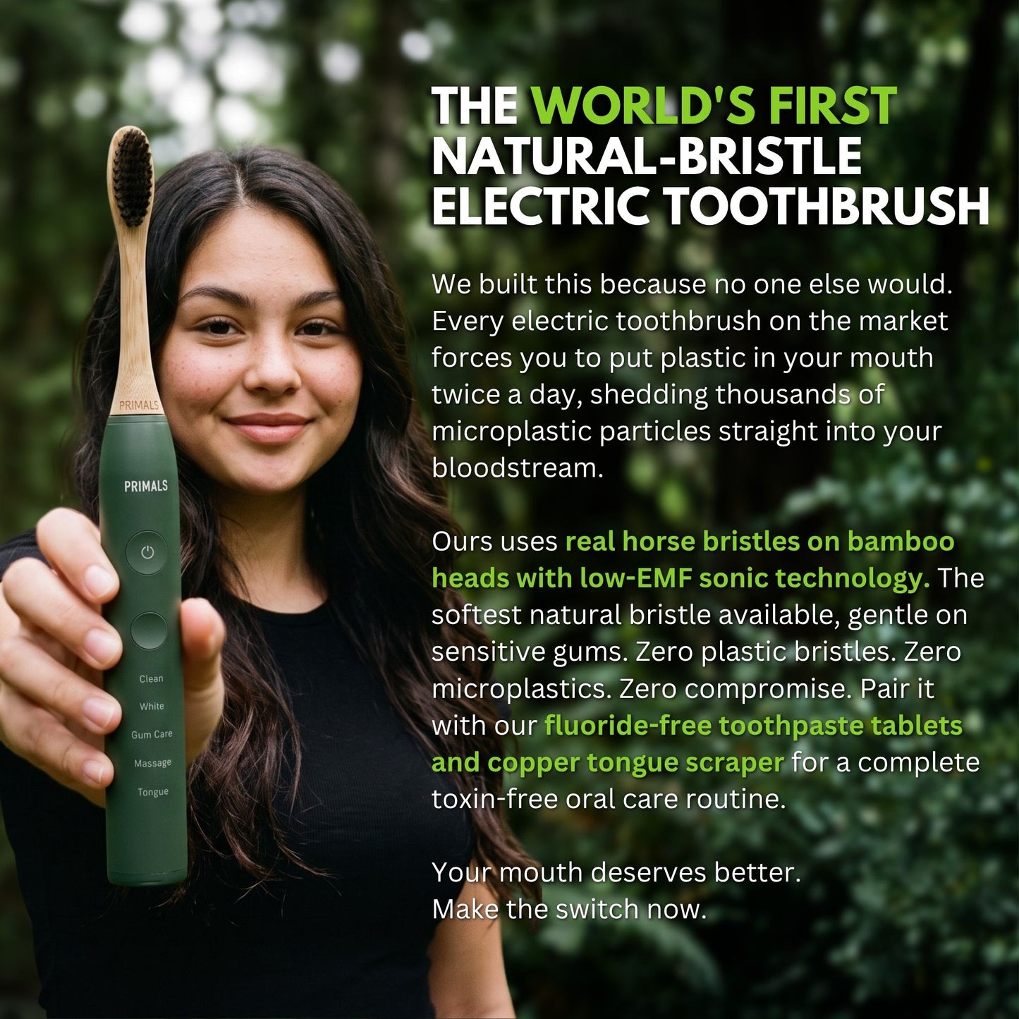 PRIMALS Horse Bristle Electric Toothbrush