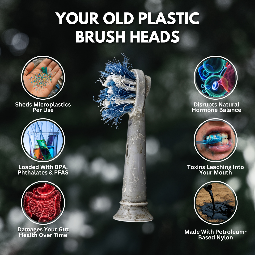 Opzetborstel van plastic met nylon haren