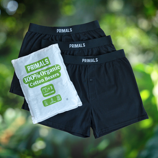 PRIMALS Organic Cotton Boxers (3 Pack)