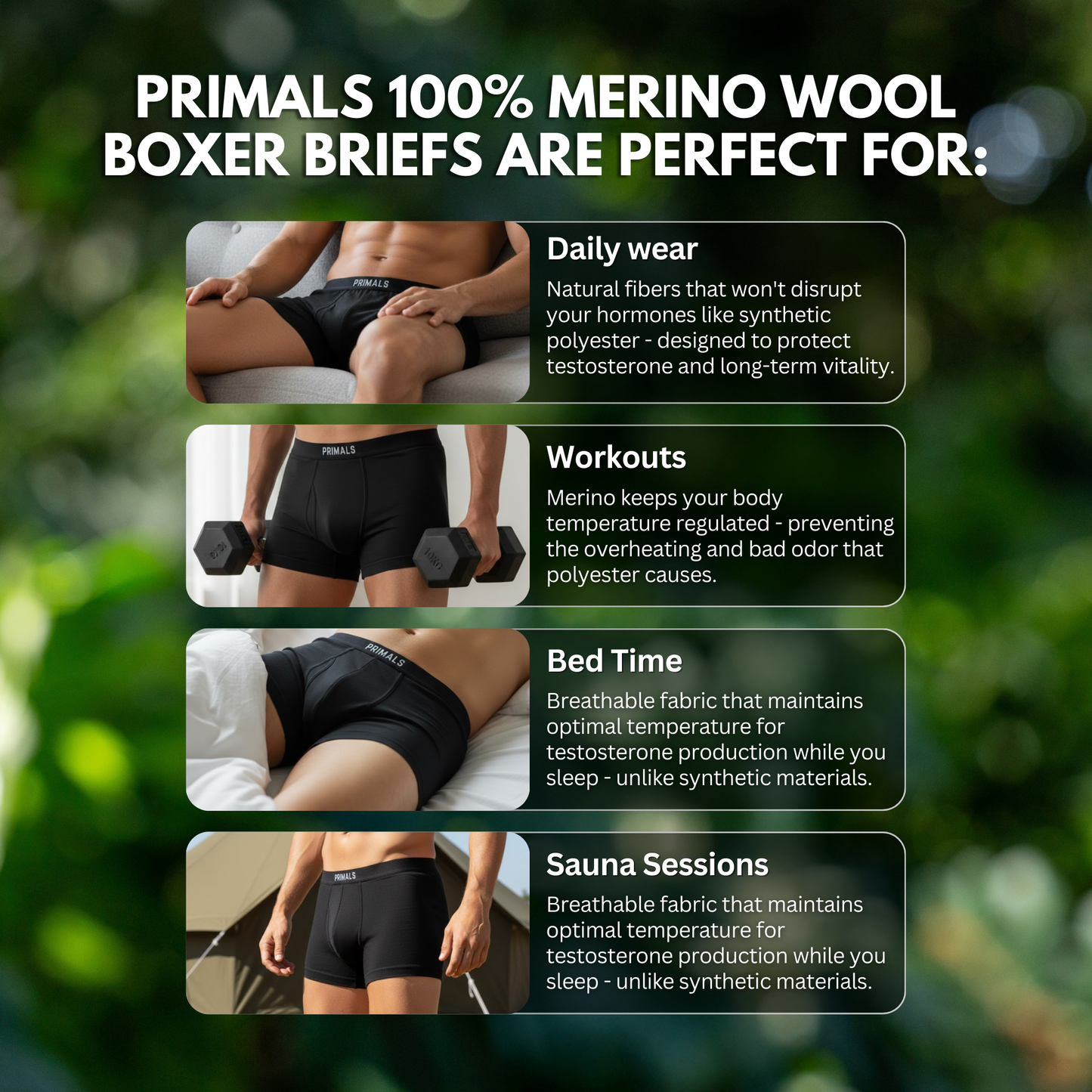 PRIMALS Merino Wool Boxer Brief
