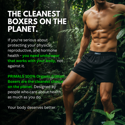 PRIMALS Organic Cotton Boxers (3 Pack)