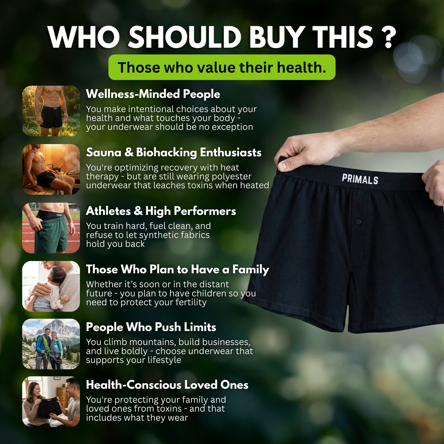 PRIMALS Organic Cotton Boxers (3 Pack)