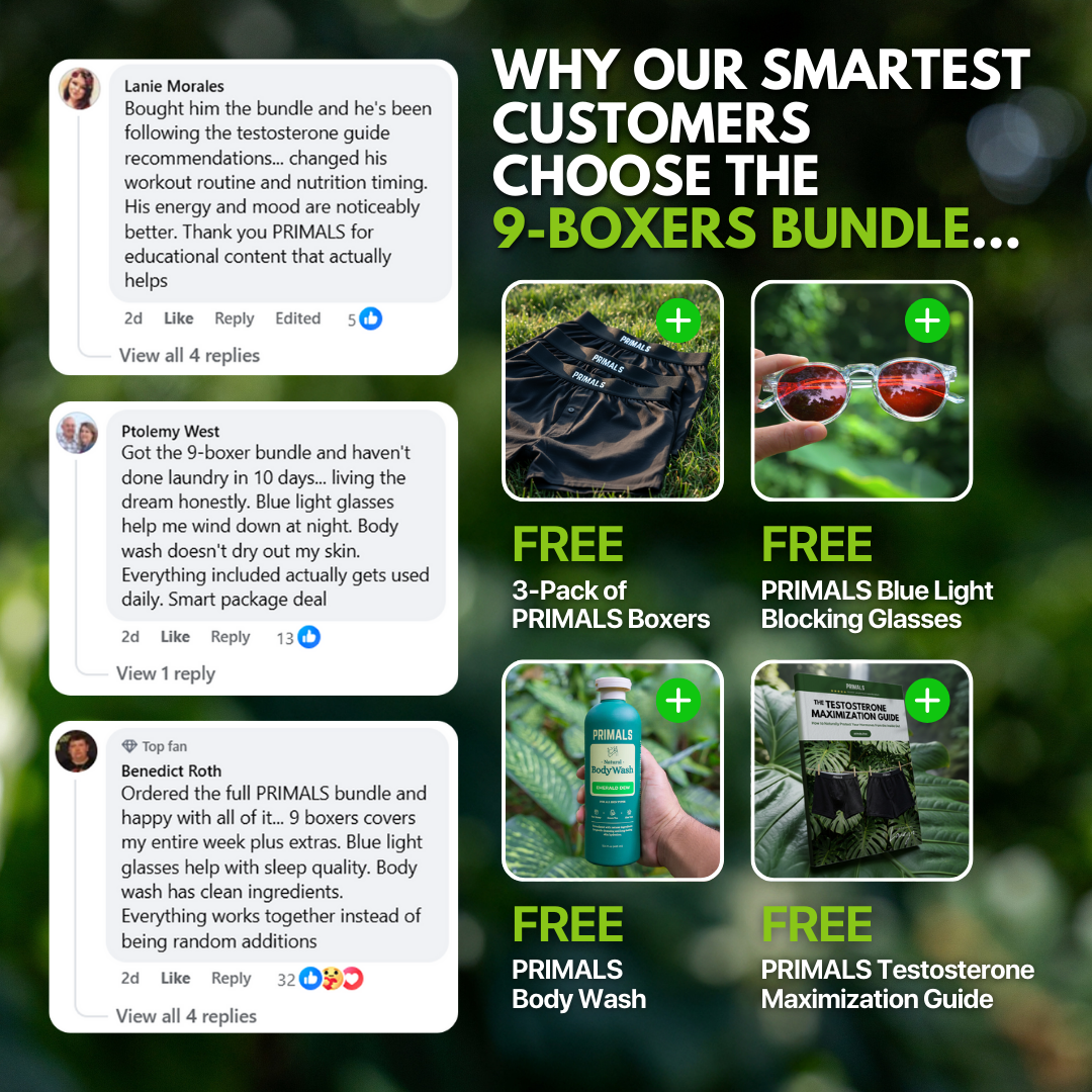 PRIMALS Organic Cotton Boxers (3 Pack)