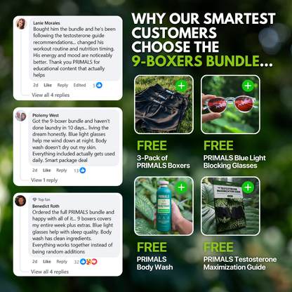 PRIMALS Organic Cotton Boxers (3 Pack)