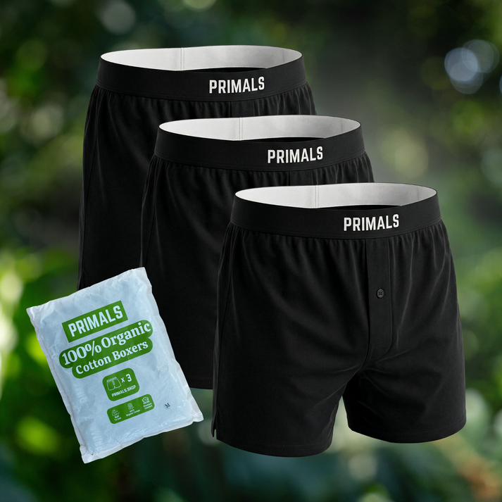 PRIMALS Organic Cotton Boxers 3-Pack