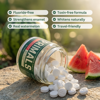 PRIMALS Watermelon Frost Toothpaste Tablets (bHAp)
