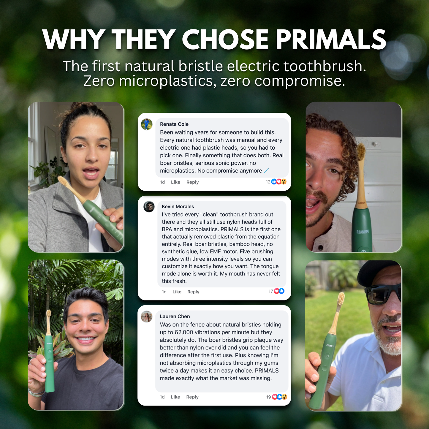 PRIMALS Boar Bristle Electric Toothbrush