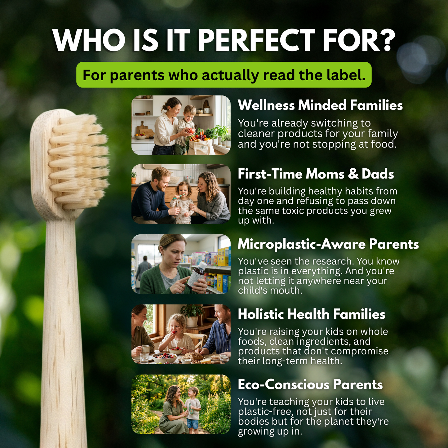 PRIMALS Kids Boar Bristle & Bamboo Toothbrush (4 Pack)