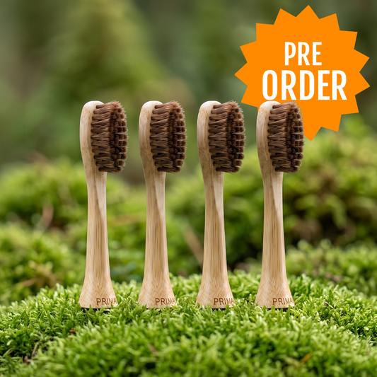 PRIMALS Horse Bristle Electric Toothbrush Replacement Heads (4 Pack)