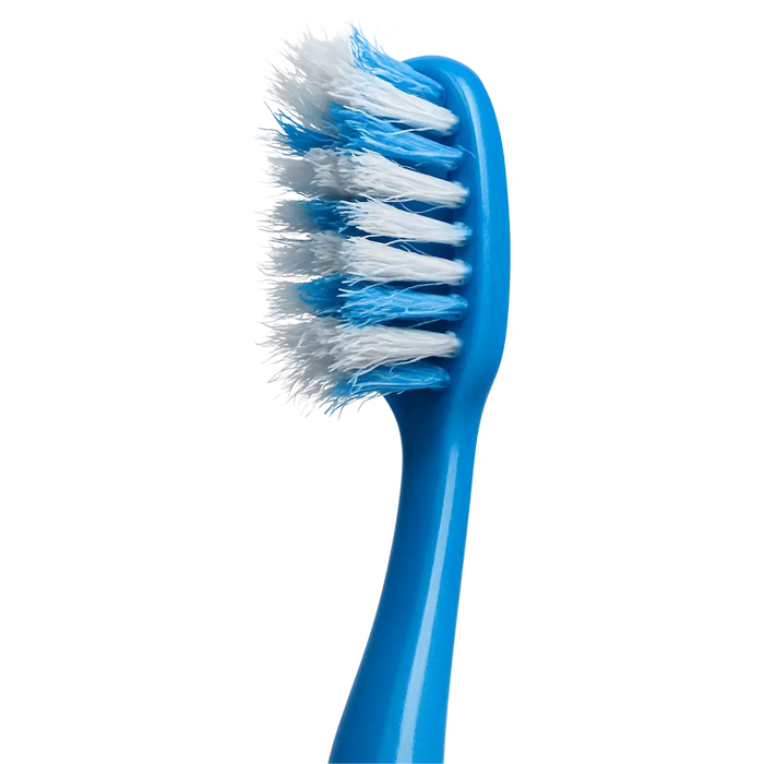 Old plastic toothbrush