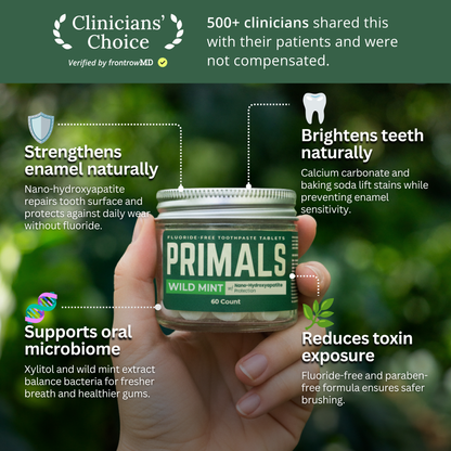 PRIMALS Fluoride-Free Toothpaste Tablets (60 count)