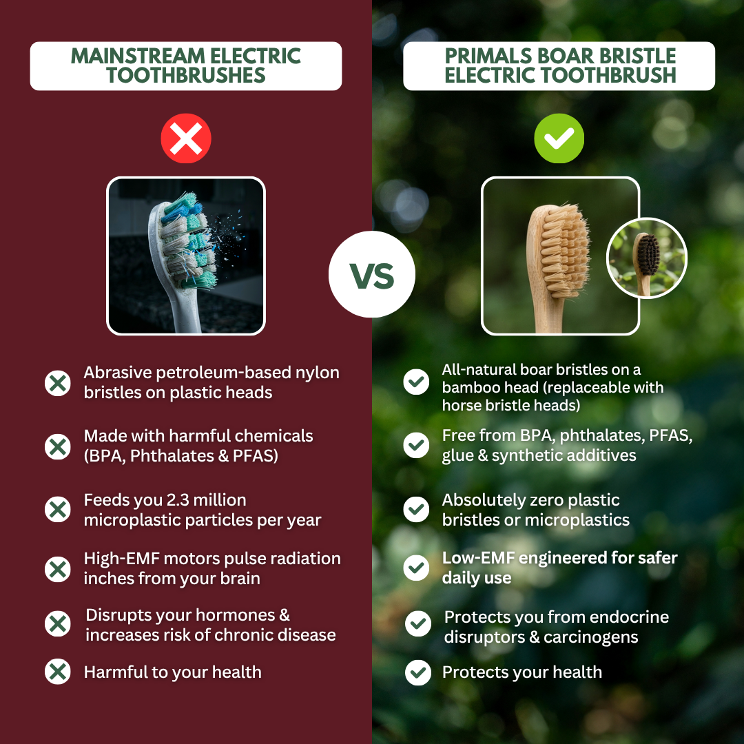 PRIMALS Boar Bristle Electric Toothbrush